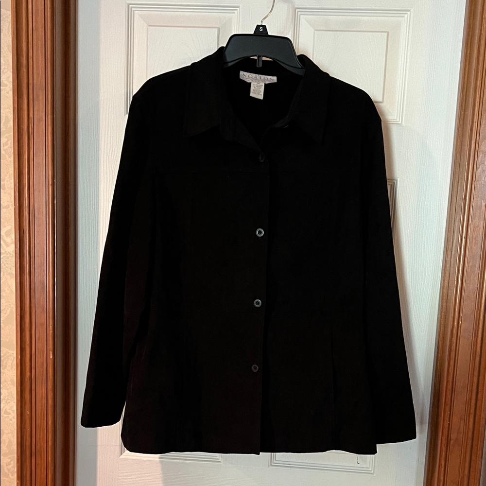 Norton McNaughton faux suede shacket. Size 16